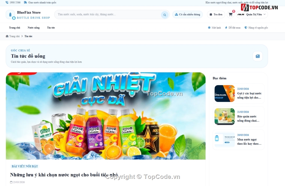 Đồ án,web bán nước,nước